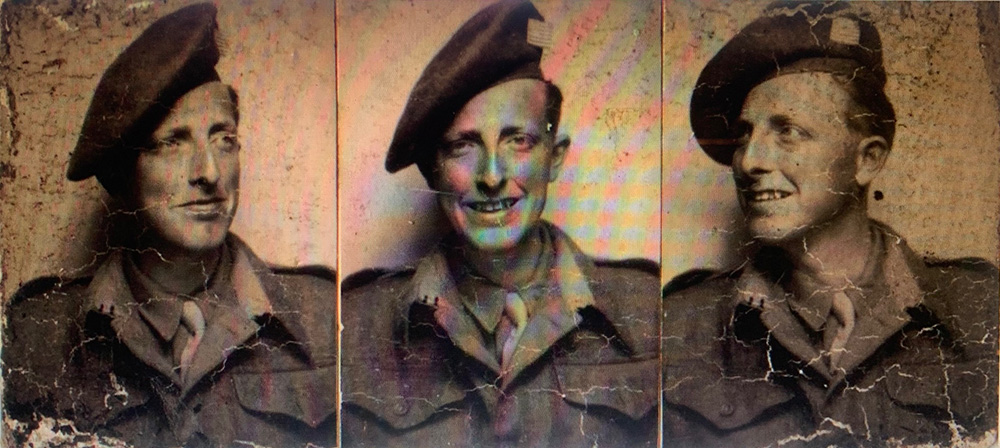 Ogden Lindsley, 6&rdquo; 2&rdquo;, 115 pounds, in a British uniform after his escape from Stalag IV in early 1945. 
