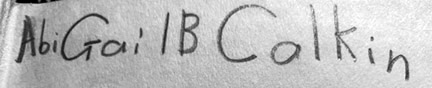 I had originally written Gail Calkin