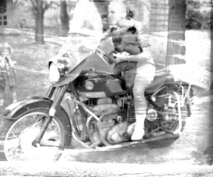 Faded as it is, the only picture of me on this masterpiece of a motorcycle. Faded as it is, the only picture of me on this masterpiece of a motorcycle.